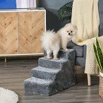 Light Grey Dog Steps with Washable Plush Cover