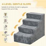 Light Grey Dog Steps with Washable Plush Cover