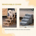 Light Grey Dog Steps with Washable Plush Cover