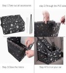 Foldable Dog Car Seat with Safety Strap - Blue