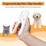 LED Dog Nail Clippers with Safety Guard & File