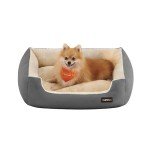 Soft Grey Washable Dog Bed for Medium/Large Dogs