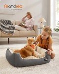 Soft Grey Washable Dog Bed for Medium/Large Dogs