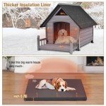 Outdoor Insulated Dog House with Metal Frame