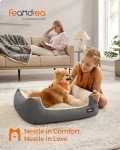 Soft Grey Washable Dog Bed for Medium/Large Dogs
