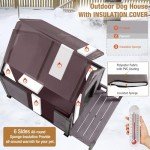 Outdoor Insulated Dog House with Metal Frame