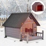 Outdoor Insulated Dog House with Metal Frame
