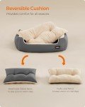 Soft Grey Washable Dog Bed for Medium/Large Dogs