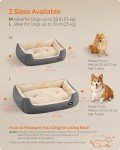 Soft Grey Washable Dog Bed for Medium/Large Dogs