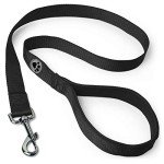Black Padded Dog Lead with Comfortable Handle - 1m
