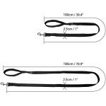 Black Padded Dog Lead with Comfortable Handle - 1m