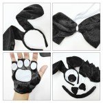 5-Piece Black Dog Costume Set for Halloween