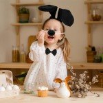 5-Piece Black Dog Costume Set for Halloween