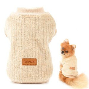 Cozy Ribbed Fleece Sweatshirt for Small Pets