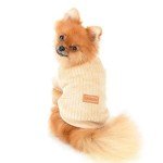 Cozy Ribbed Fleece Sweatshirt for Small Pets