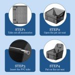 Wyewye Foldable Dog Car Seat with Seat Belt