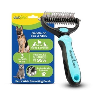 DakPets Double-Sided Grooming Brush for Dogs & Cats