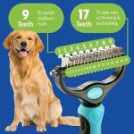DakPets Double-Sided Grooming Brush for Dogs & Cats