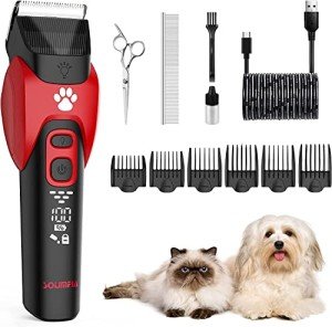 Rechargeable Low Noise Pet Grooming Clippers Set