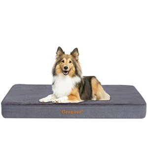 Comfortable Large Memory Foam Dog Bed - Grey