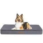Comfortable Large Memory Foam Dog Bed - Grey