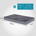 Comfortable Large Memory Foam Dog Bed - Grey