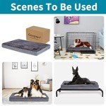 Comfortable Large Memory Foam Dog Bed - Grey