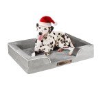 Large Orthopedic Dog Bed with Memory Foam Bolster