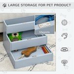 PawHut 3-Step Wooden Dog Steps with Storage