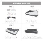 Large Orthopedic Dog Bed with Memory Foam Bolster