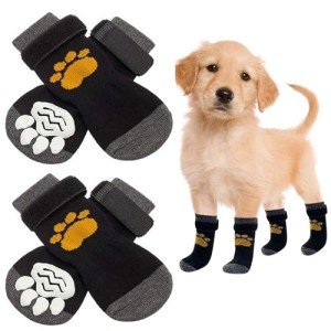 Anti-Slip Dog Socks with Grips - 2 Pairs