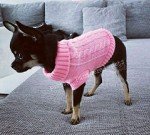 Cozy Knit Pink Winter Coat for Tiny Dogs