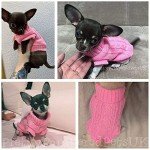 Cozy Knit Pink Winter Coat for Tiny Dogs