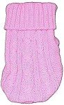 Cozy Knit Pink Winter Coat for Tiny Dogs