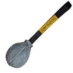 EQ K9 Leather Dog Ball with Handle for Fetch