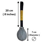 EQ K9 Leather Dog Ball with Handle for Fetch