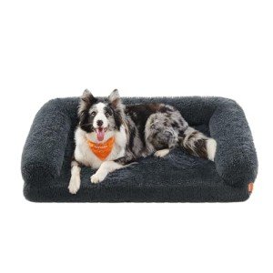 Feandrea XL FluffyHug Dog Bed - Dark Gray