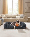 Feandrea XL FluffyHug Dog Bed - Dark Gray