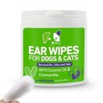 Gentle Ear Wipes for Dogs & Cats - 50 Count