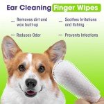 Gentle Ear Wipes for Dogs & Cats - 50 Count