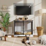LYNCOHOME Stylish Wooden Dog Crate for Indoor Use