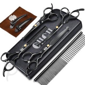 10-in-1 Dog Grooming Scissors Kit with Safety Tips