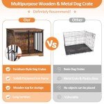 LYNCOHOME Stylish Wooden Dog Crate for Indoor Use