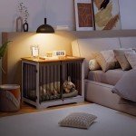 LYNCOHOME Stylish Wooden Dog Crate for Indoor Use