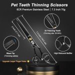 10-in-1 Dog Grooming Scissors Kit with Safety Tips