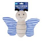 Plush Crinkle Butterfly Dog Toy with Squeaker