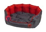 Extra Large Red Oval Dog Bed - Machine Washable