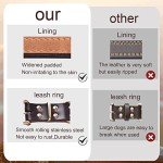 Adjustable Leather Dog Collar for All Breeds (Brown)