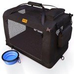 PETPROVED Collapsible Soft Dog & Cat Travel Crate