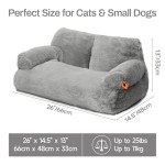 MEWOOFUN Fluffy Washable Dog & Cat Sofa - Gray